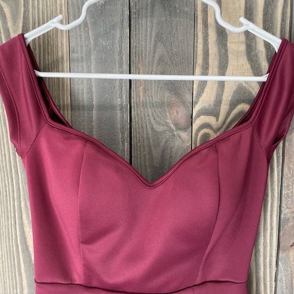 Burgundy Mermaid Dress - Picture 5 of 8